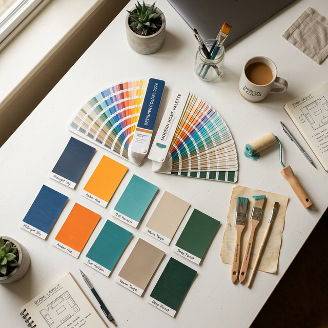 Painting color swatches